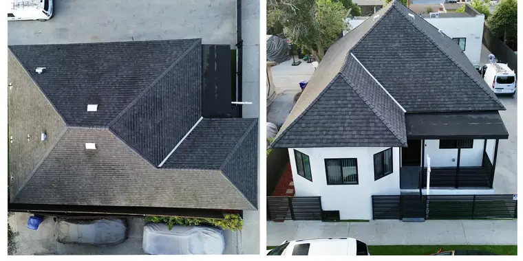 Fotos de un techo tomadas con dron